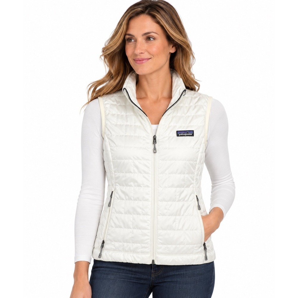Patagonia Nano Puff Vest Birch White BCW XS Womens 84247 FA21 PrimaLoft Puffer